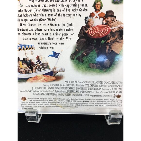 Vintage Willy Wonka & The Chocolate Factory VHS 1996 - 25th Anniversary - Picture 4 of 11